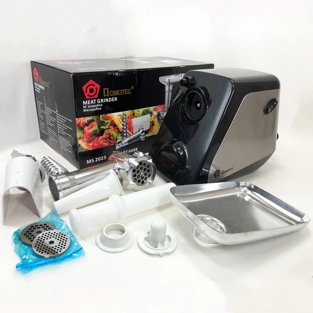 Электрическая мясорубка соковыжималка DOMOTEC MS-2023 2800 Вт, томаты с насадками, мясорубка для мяса - Фото 7 Электрическая мясорубка соковыжималка DOMOTEC MS-2023 2800 Вт, томаты с насадками, мясорубка для мяса - изображение 7