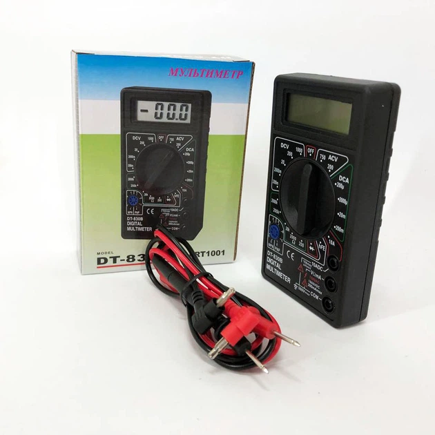 Цифровий мультиметр тестер Digital DT-830B, тестер для вимірювання напруги - Фото 14 Цифровий мультиметр тестер Digital DT-830B, тестер для вимірювання напруги - зображення 14