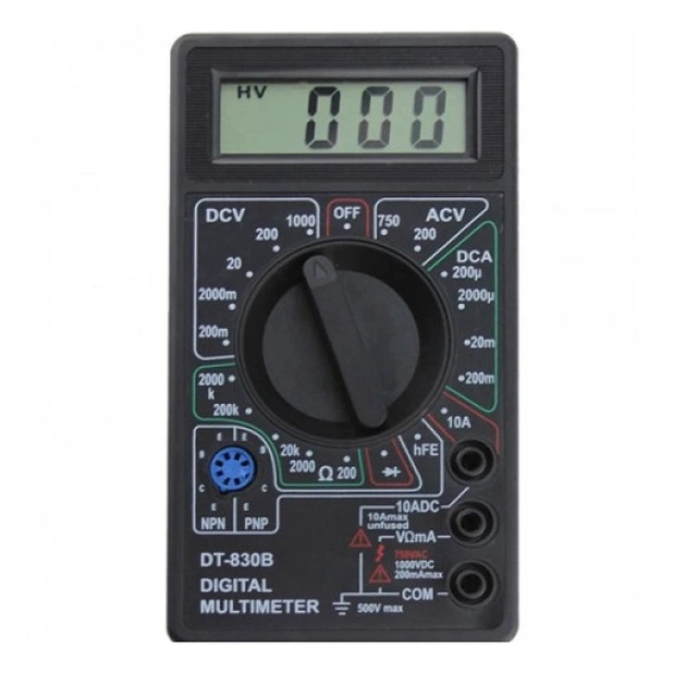 Цифровий мультиметр тестер Digital DT-830B, тестер для вимірювання напруги - Фото 1 Цифровий мультиметр тестер Digital DT-830B, тестер для вимірювання напруги - зображення 1