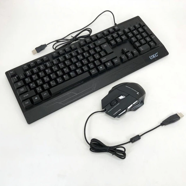 Клавіатура+мишка з LED підсвічуванням від USB UKC M-710. - зображення 14