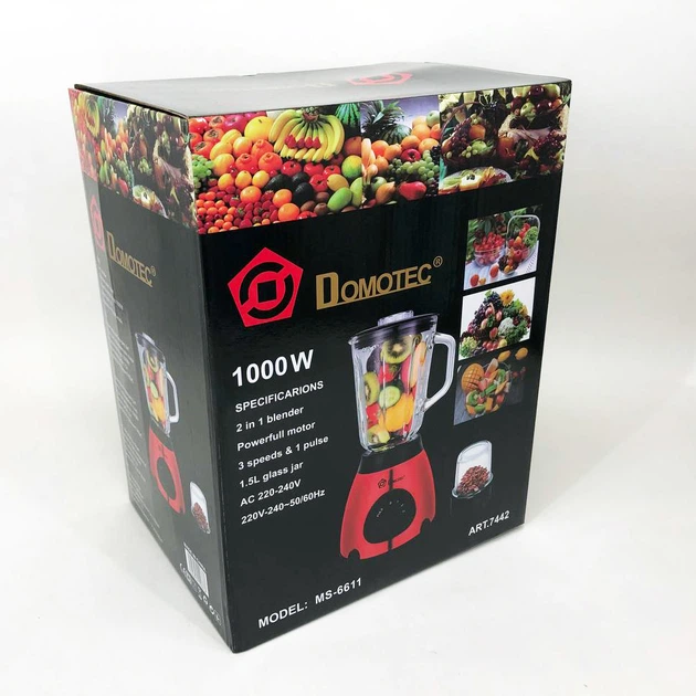 Блендер стационарный с кофемолкой DOMOTEC MS-6611 1000 Вт - изображение 5