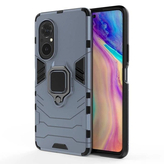 Чехол Fiji Ring для Huawei Nova 9 SE бронированный бампер с кольцом подставкой темно-синий - Фото 2 Чехол Fiji Ring для Huawei Nova 9 SE бронированный бампер с кольцом подставкой темно-синий - изображение 2