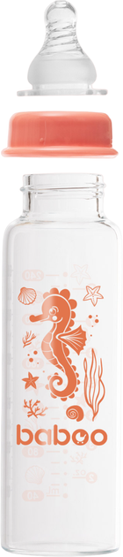 Бутылочка для кормления Baboo Sea Life Антиколиковая Оранжевая 240 мл (5057778031182) - изображение 2