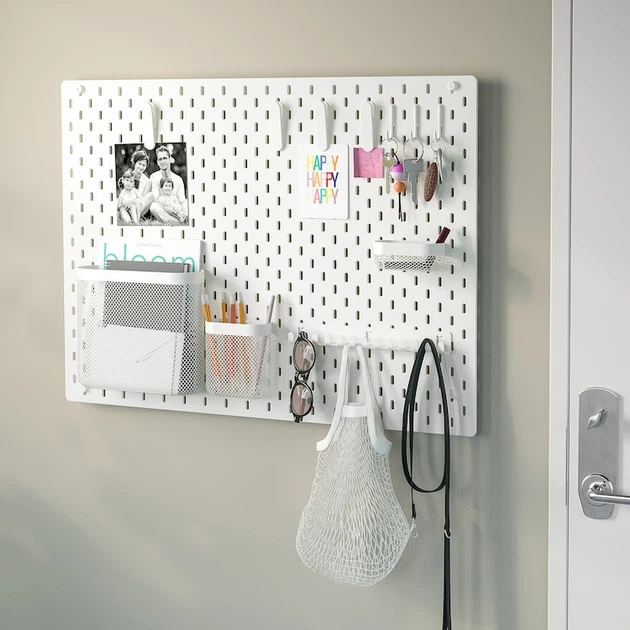 Контейнеры 3 шт для органайзера на стену IKEA SKÅDIS белый 505.177.60 - изображение 5