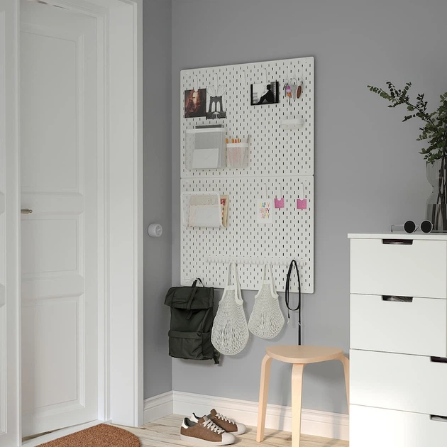 Контейнеры 3 шт для органайзера на стену IKEA SKÅDIS белый 505.177.60 - изображение 6