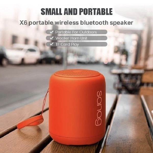 Беспроводная Bluetooth колонка SkyMaxx Sanag X6S Портативный музыкальный динамик Красный - Фото 4 Беспроводная Bluetooth колонка SkyMaxx Sanag X6S Портативный музыкальный динамик Красный - изображение 4