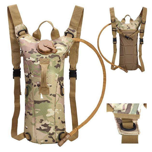 Гидратор военный для армии Camel Bag Water Bag, тактическая сумка-резервуар для воды 2,5 л Бежевый мультикам - изображение 1