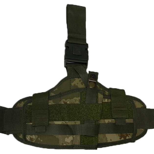 Кобура на ногу для пістолета для військових та армії зсу, сумка для пістолета тактична Хакі - зображення 2
