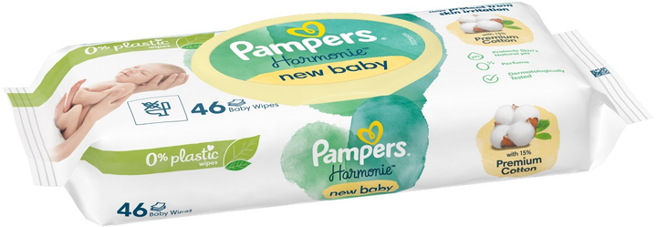 Вологі серветки Pampers Harmonie New Baby Wipes 46 шт (8006540815885) - зображення 3
