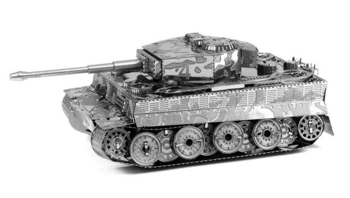 3D металевий пазл-модель та сувенір Танк Tiger - зображення 3