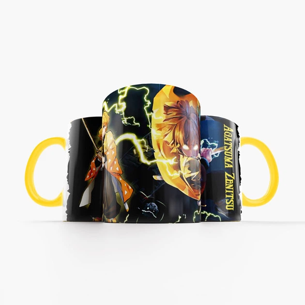 Чашка Fan Girl Зіницю Клинок, що розсікає демонів - Demon Slayer Yellow 330 мл (16465) - зображення 2
