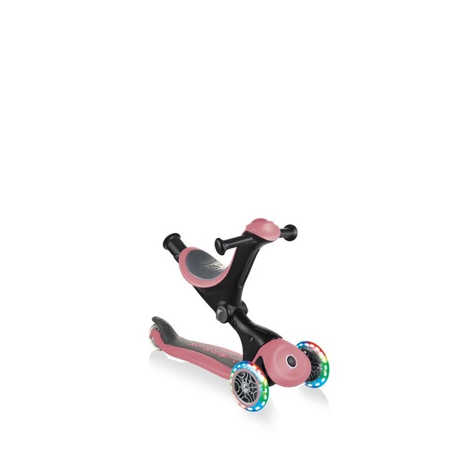 Дитячий самокат з сидінням та ручкою Globber GO UP Deluxe Lights пастельно-рожевий (646-210) - Фото 4 Дитячий самокат з сидінням та ручкою Globber GO UP Deluxe Lights пастельно-рожевий (646-210) - изображение 4