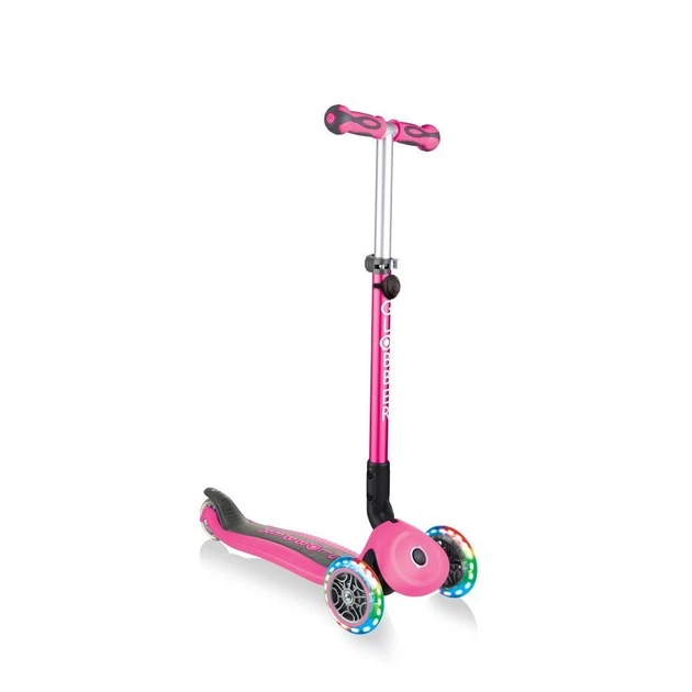 Дитячий самокат з сидінням та ручкою Globber GO UP Deluxe Lights рожевий (646-110) - изображение 8