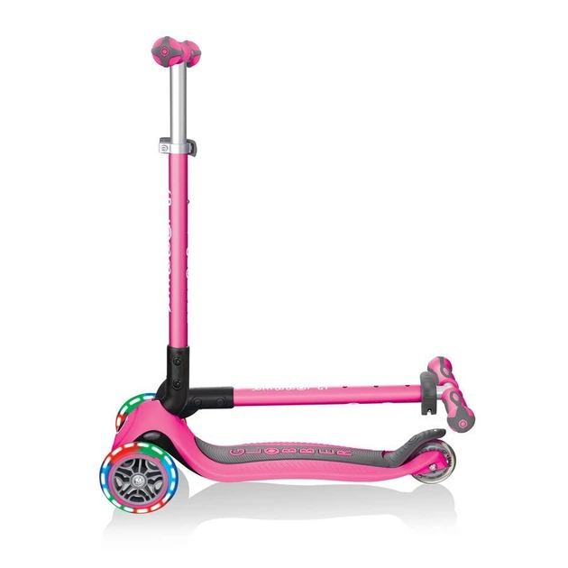 Дитячий самокат з сидінням та ручкою Globber GO UP Deluxe Lights рожевий (646-110) - изображение 11