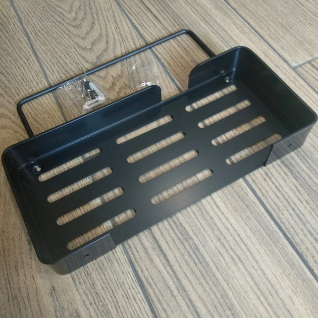 Полиця для ванної з алюмінію Miken AF-01С (Al-Rectangular) 35cm Чорна - зображення 5