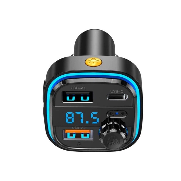 FM-трансмиттер XO XO-BCC08 MP3, PD, 2 USB, 3.1 A Black - изображение 4