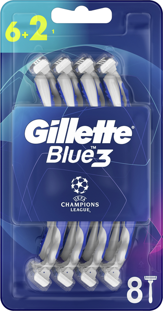 Одноразові станки для гоління (Бритви) чоловічі Gillette Blue 3 8 шт (7702018531783) - зображення 2