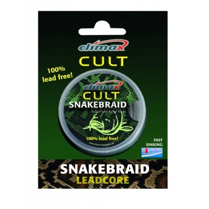 Ледкор Climax Cult Snake Braid 10m 30lb silt без свинцю - Фото 1 Ледкор Climax Cult Snake Braid 10m 30lb silt без свинцю - зображення 1