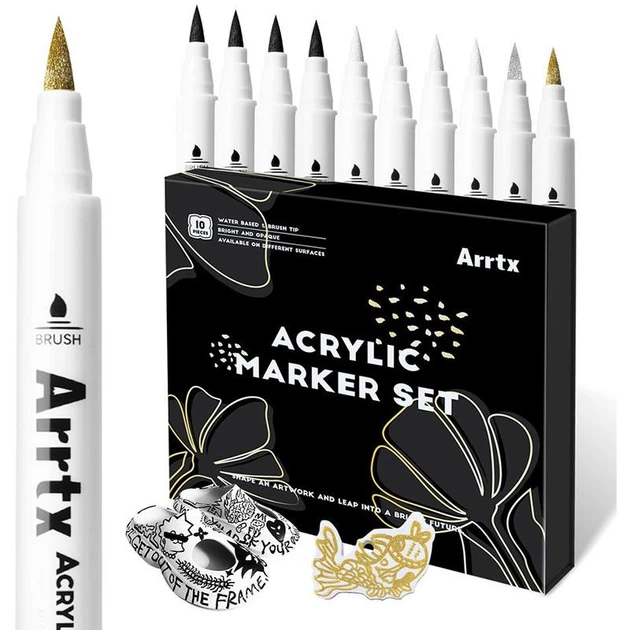 Акриловые маркеры Arrtx AACM-0500-10A, 10 шт (LC303601) - Фото 1 Акриловые маркеры Arrtx AACM-0500-10A, 10 шт (LC303601) - изображение 1