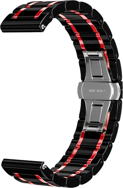 Керамический Ремешок Ceramo (20 мм) Black Red (26990-44) - изображение 2