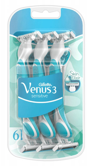 Maszynki do golenia Gillette Simply Venus 3 Sensitive 6 szt (7702018487158) - obraz 1