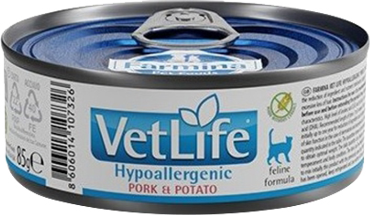 Вологий корм для котів Farmina Vet Life Natural Diet Hypoallergenic Pork and Potato 85 г (8606014107326) - зображення 1