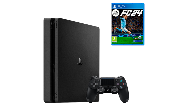 Набор Консоль Sony PlayStation 4 Slim 500GB Black Б/У + Игра EA Sports ...