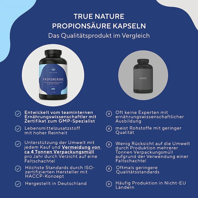 Пропионовая кислота 500 мг True Nature® 180 капсул - изображение 4