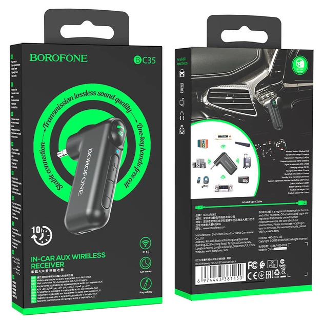 Bluetooth аудіо ресивер Borofone BC35 (AUX 3.5mm) - изображение 7