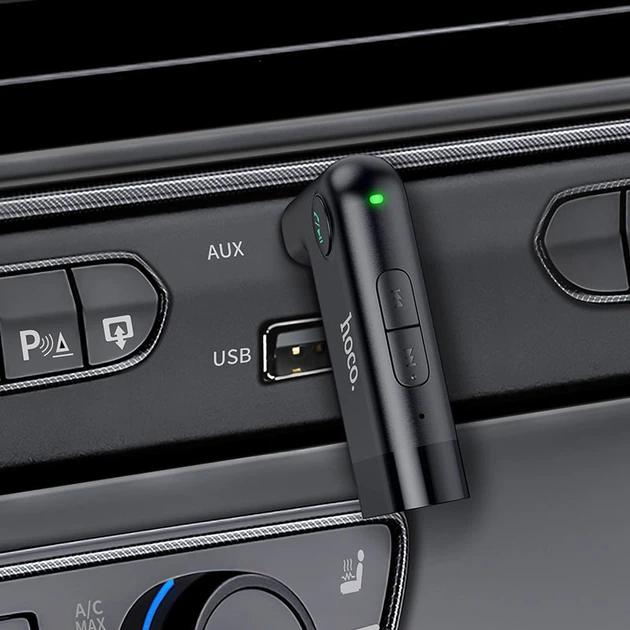Bluetooth FM Трансмиттер HOCO E53 Dawn Sound, беспроводной (Чорний - изображение 7