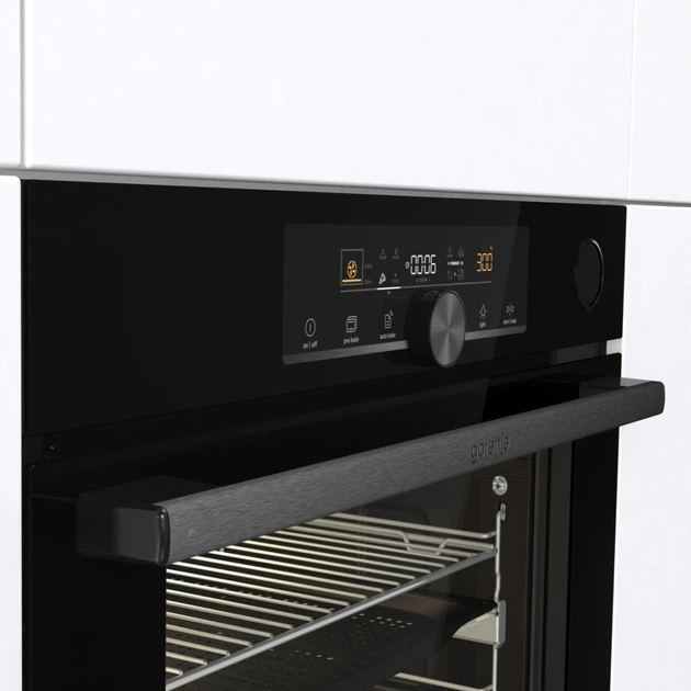 Духовой шкаф Gorenje электрический, 77л, A+, пар, дисплей, 300 °C, Wi-Fi, черный (BSA6747A04BGWI) - изображение 6