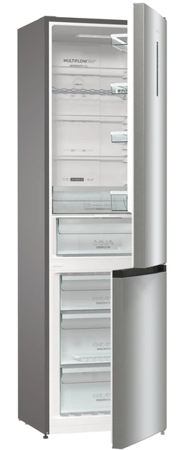 Холодильник Gorenje з нижн. мороз. Камерою , 200х60х60см, 2 дв., 235(96)л, А+, NF+ Зона св-ти, Зовн.діспл, Сірий (NRK620FAXL4) - Фото 4 Холодильник Gorenje з нижн. мороз. Камерою , 200х60х60см, 2 дв., 235(96)л, А+, NF+ Зона св-ти, Зовн.діспл, Сірий (NRK620FAXL4) - зображення 4