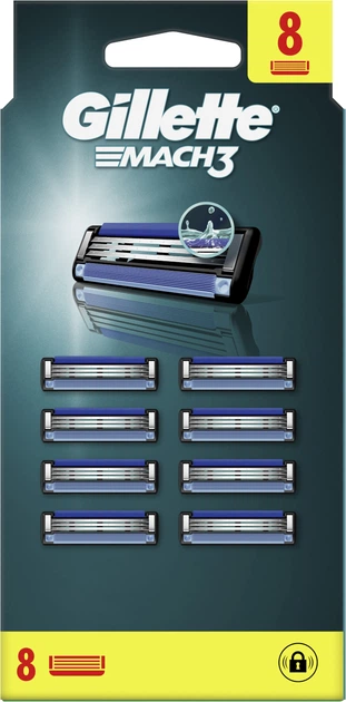 Сменные картриджи для бритья (лезвия) мужские Gillette Mach3 8 шт (8700216066556) - изображение 2