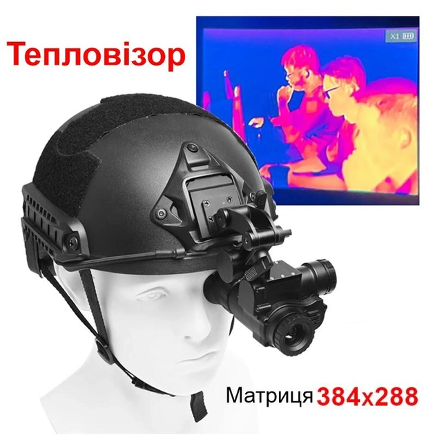 Тепловизор (тепловизионный монокуляр) для крепления на шлем Binok BTI10, матрица 384x288 пикселей (101003) - изображение 1
