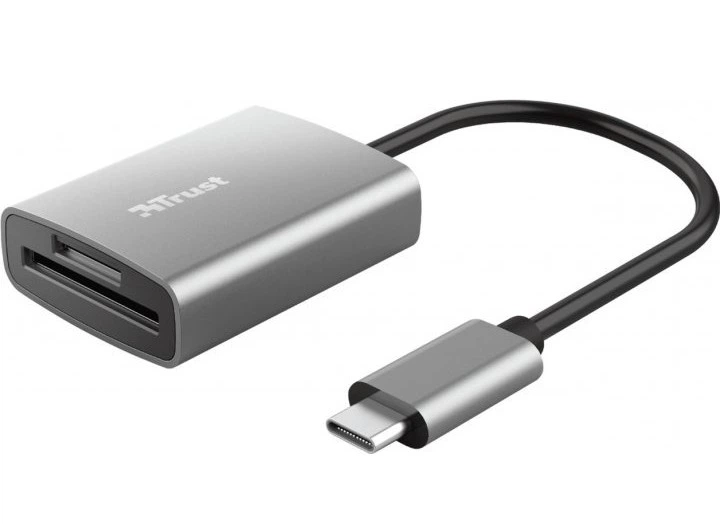 Кардрідер Trust Dalyx Fast USB-С Card reader 24136 Сірий - Фото 1 Кардрідер Trust Dalyx Fast USB-С Card reader 24136 Сірий - зображення 1