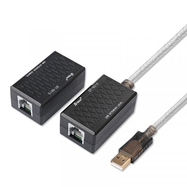 Кабель-удлинитель активный USB AM-AF Dtech DT-5015 до 60 м USB 2.0 по витой паре RJ 45 - Фото 2 Кабель-удлинитель активный USB AM-AF Dtech DT-5015 до 60 м USB 2.0 по витой паре RJ 45 - изображение 2