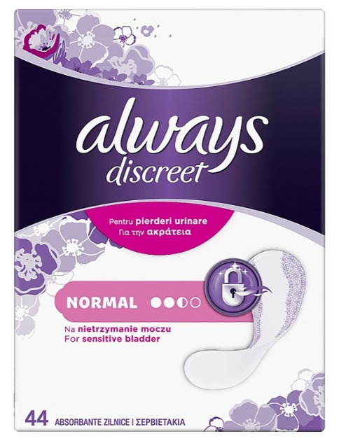 Щоденні прокладки Always Discreet Normal 44 шт (8001841009582) - зображення 1