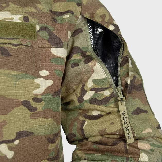 Мужская зимняя куртка Рип-стоп влагонепроницаемая и ветронепродувная защитная маскировочная для активного отдыха и повседневного пользования Мультикам - изображение 2