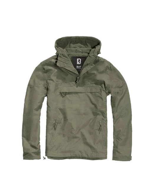 Армійська водонепроникна куртка анорак з капюшоном Brandit Оліва XL (Kali) - зображення 1