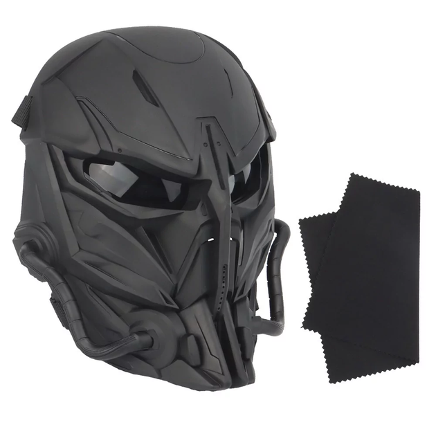 Тактическая маска Full Face Combat для лица Черный (Kali) - изображение 2