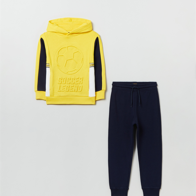 Zestaw (bluza z kapturem + spodnie) dziecięcy OVS 1820779 116 cm Yellow (8056781570388) - obraz 1