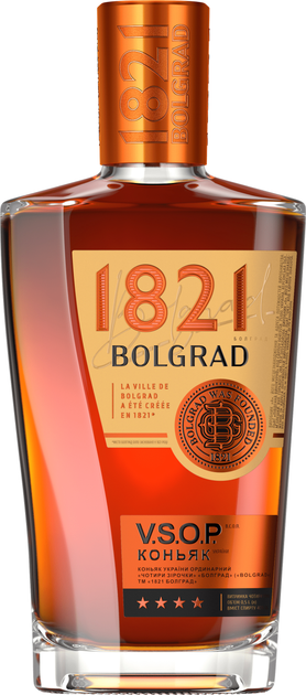 Бренди Bolgrad "1821" 4* 0.5 л 40% (4820197563708) - изображение 1