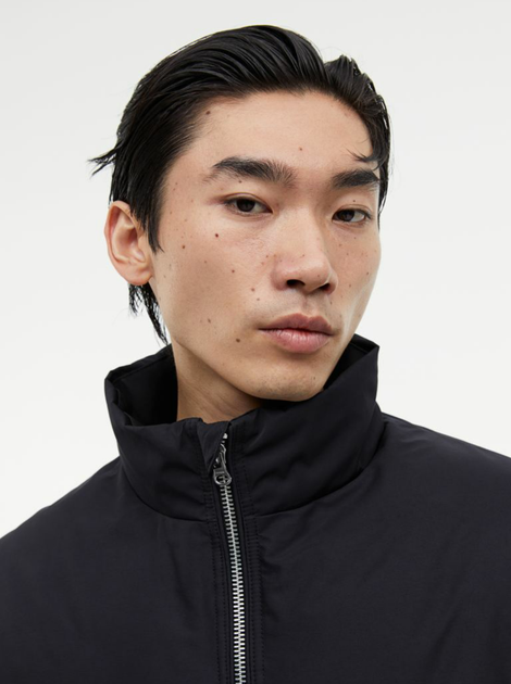 Чоловіча куртка Regular Fit H&M (56221) S Чорна - зображення 2