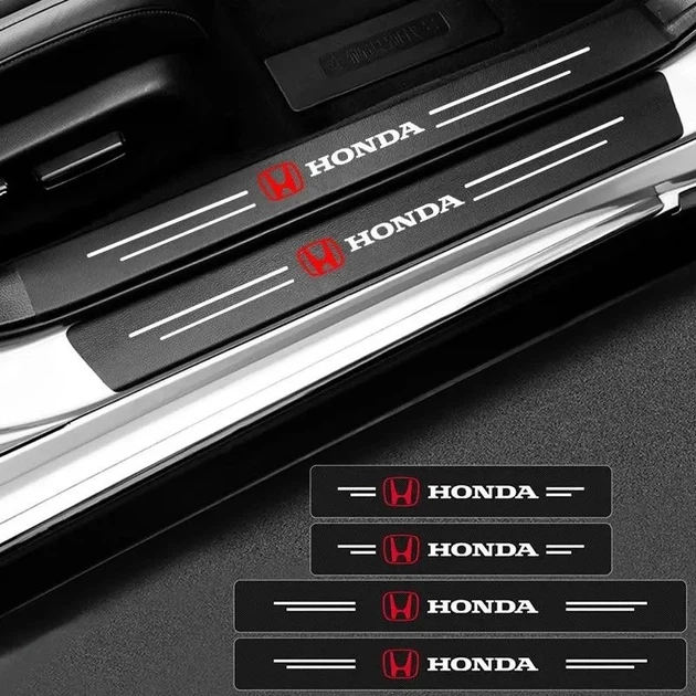 Защитная пленка для порогов с логотипом HONDA (комплект 4шт.) Carbon ...
