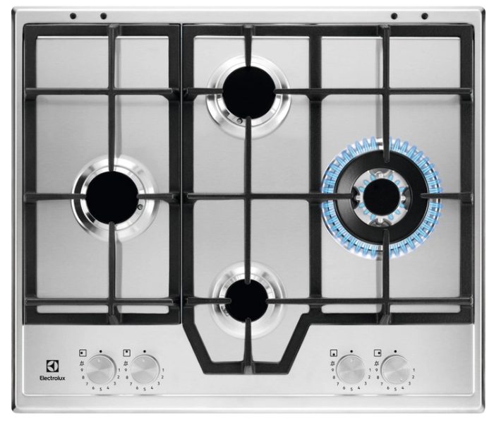 Газова варильна поверхня Electrolux KGS64562SX (6891526) - Фото 1 Газова варильна поверхня Electrolux KGS64562SX (6891526) - зображення 1