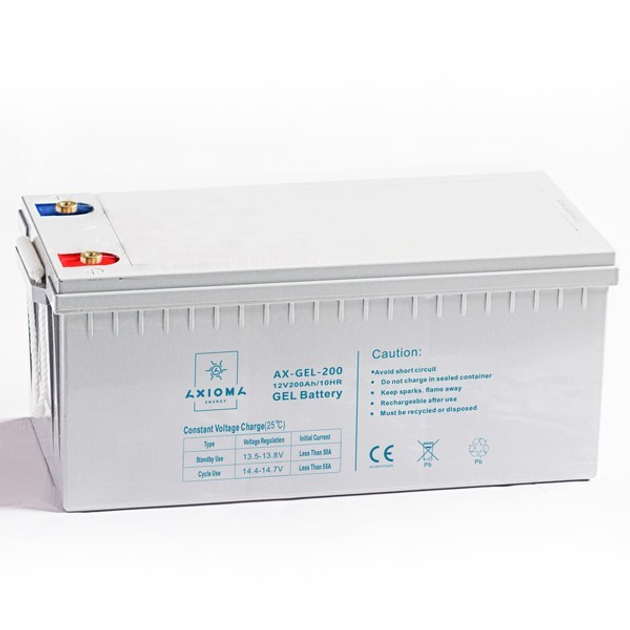 Aкумуляторна батарея AXIOMA ENERGY AX-GEL-200 (12В 200Аг) – фото ...