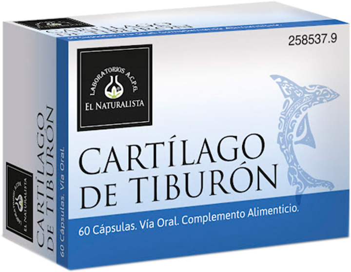 Suplement diety El Natural Cartilago De Tiburon 500 mg 60 kapsułek (8410914320156) - obraz 1