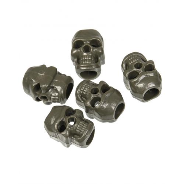 Набір Sturm Mil-Tec стопперів для молнии/темляку CORD STOPPER SKULL (Olive) 2,3 x 1,2 x 0,9 cm - зображення 1