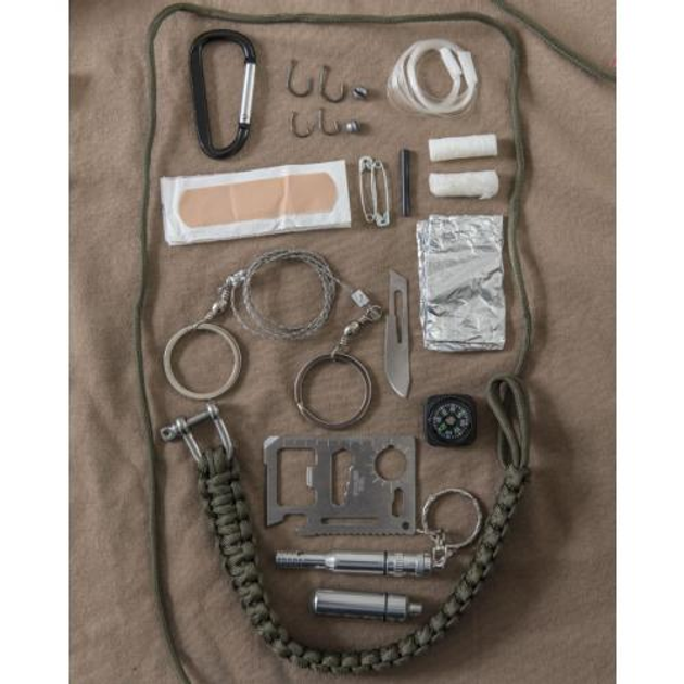 Набор Sturm Mil-Tec PARACORD SURVIVAL KIT LARGE (Black) 12 m - изображение 2