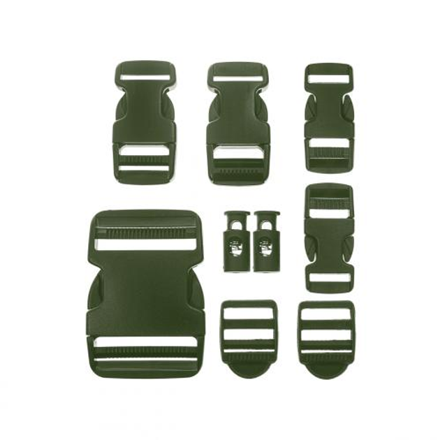 Набір Sturm Mil-Tec пряжок Fastex (9 шт.) BUCKLE SET (Olive) - зображення 2